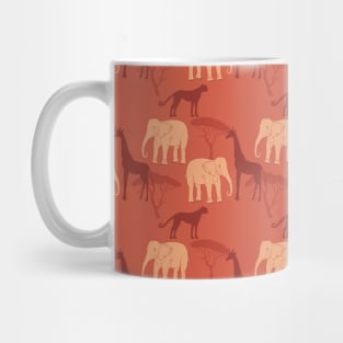 Burnt Orange Animals Neck Gator Elephants Giraffes Leopards Burnt Orange Animal Mug